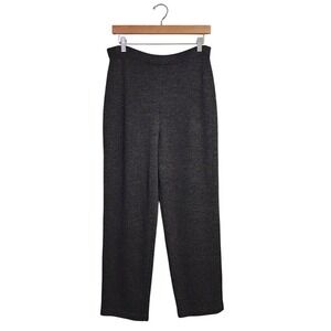 ST.‎ JOHN VTG Santana Knit Straight Leg Pants Minimalist Luxury Charcoal Gray 6